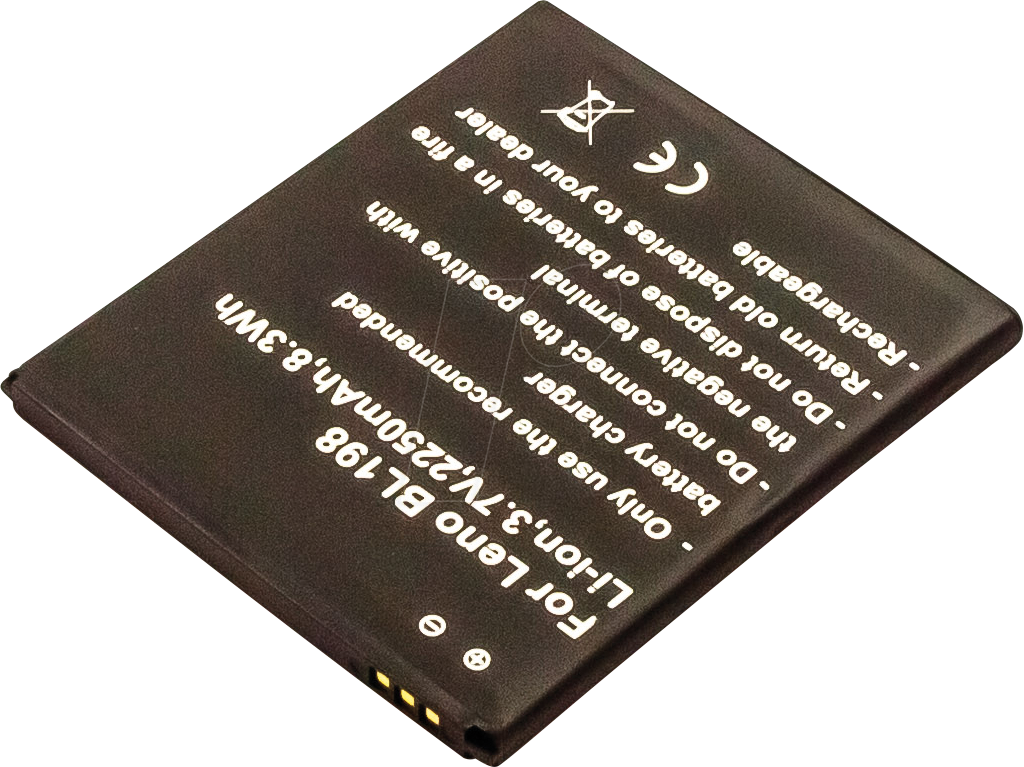 AKKU 13268 - Smartphone-Akku für Lenovo-Geräte, Li-Ion, 2250 mAh