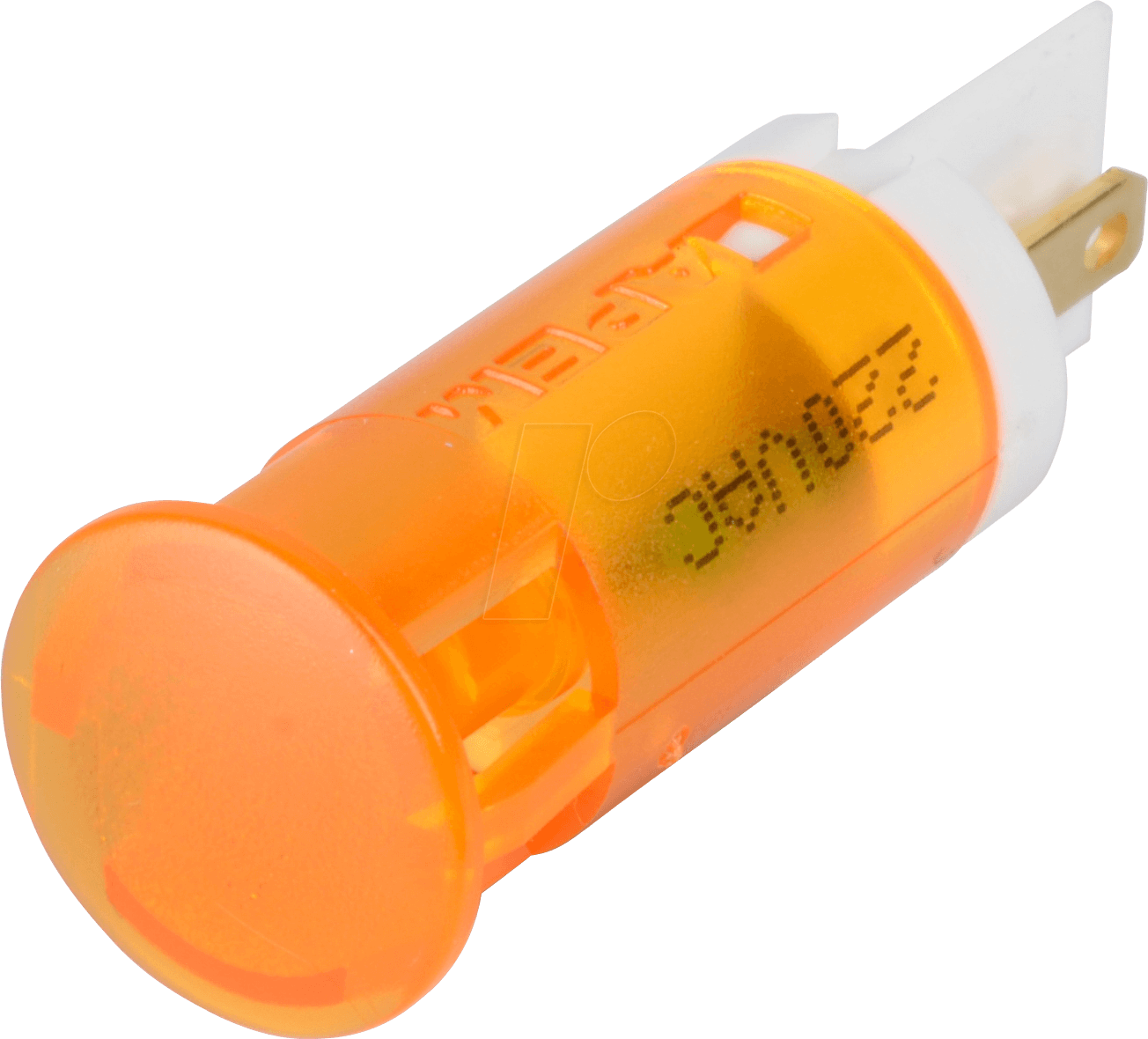 APM QS121 HO220 - LED-Signalleuchte, orange, 220 V, Ø 12 mm, rund, FASTON