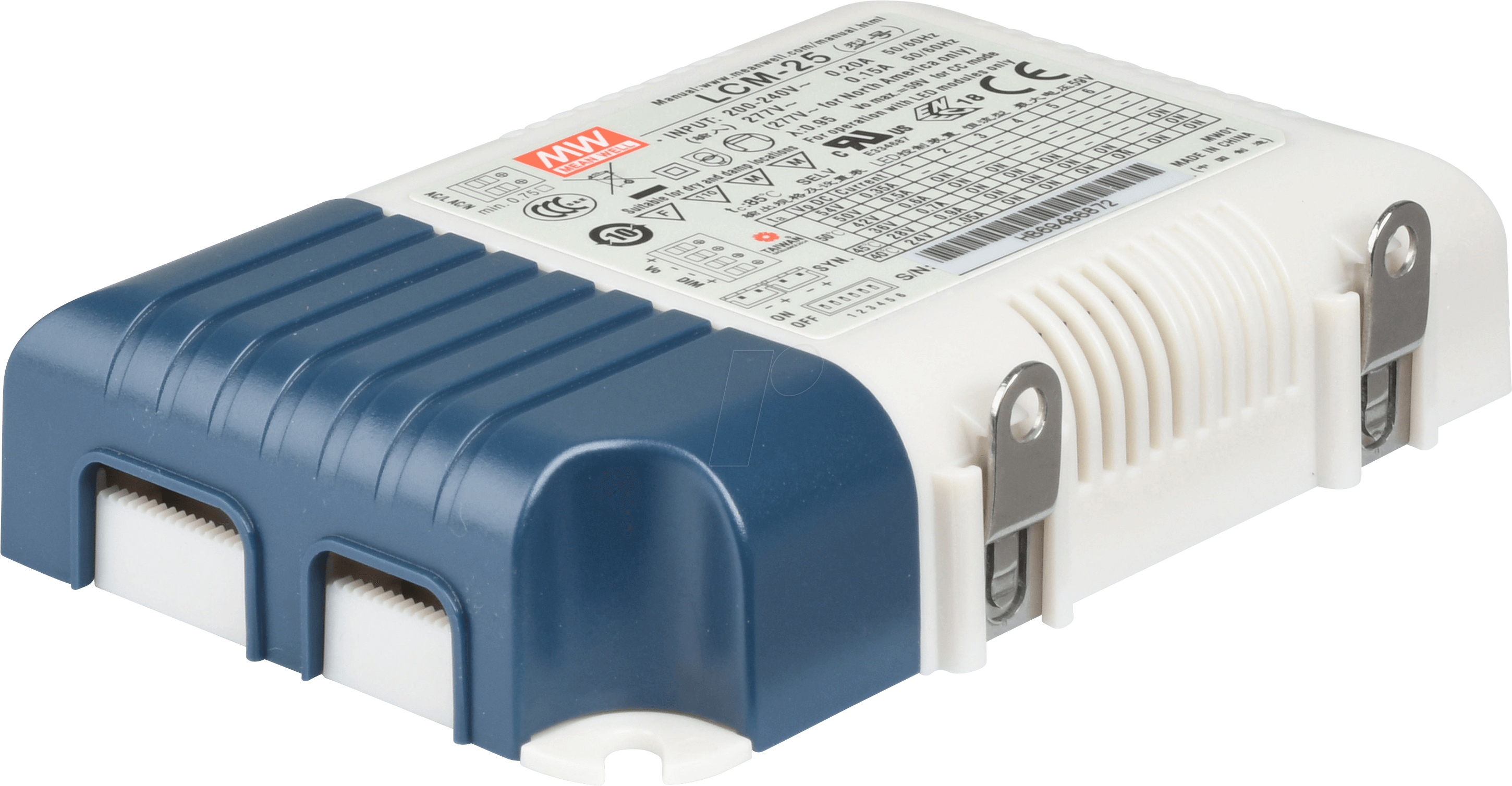 MW LCM-25 - LED-Trafo, 25 W, 6-50 V DC, dimmbar