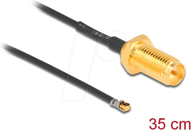 DELOCK 12658 - MHF® 4L LK Stecker zu RP-SMA Buchse 35 cm