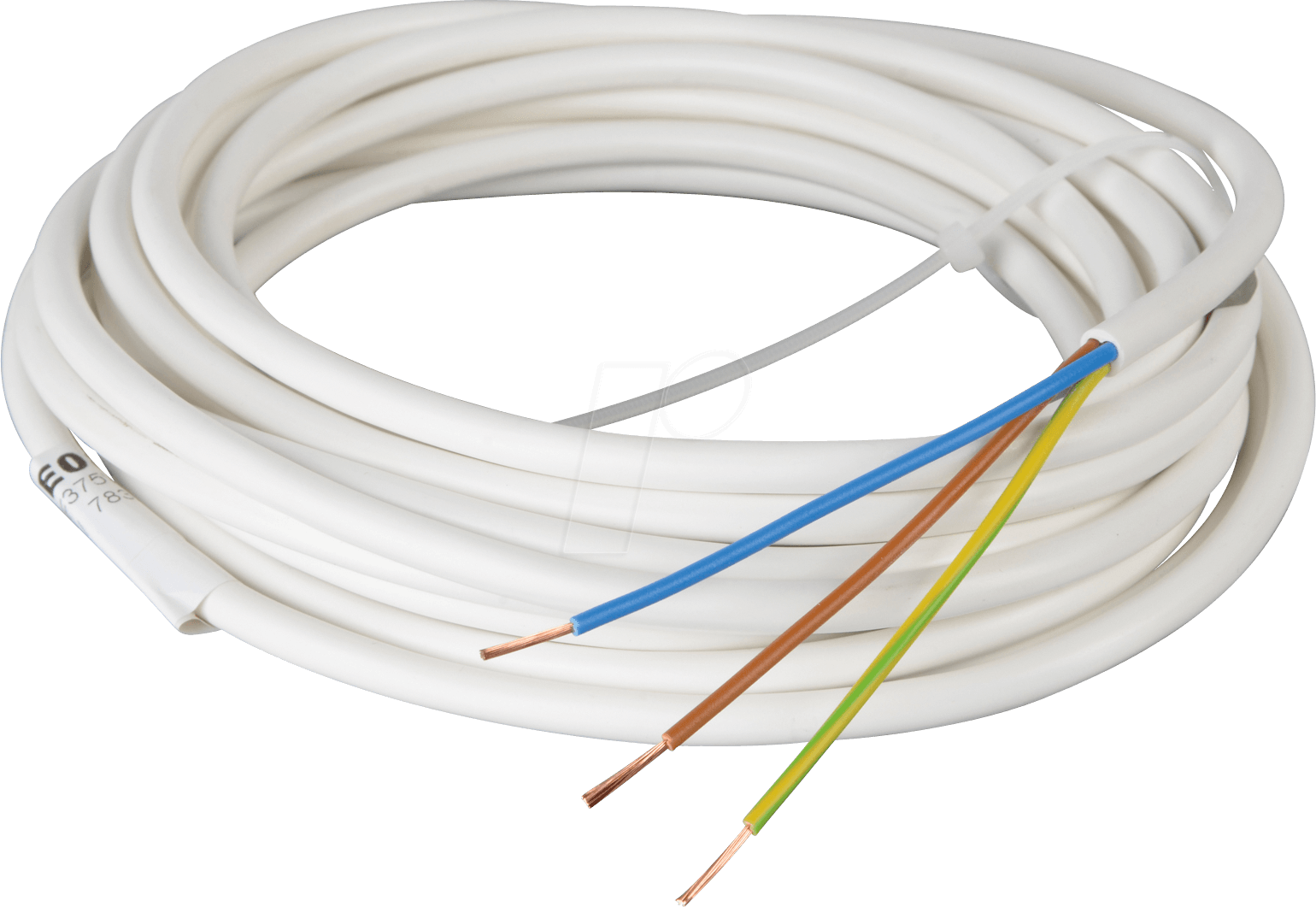 H03VV F375W 25M - Schlauchleitung H03VV-F, 3 x 0,75 mm, 25 m, weiß