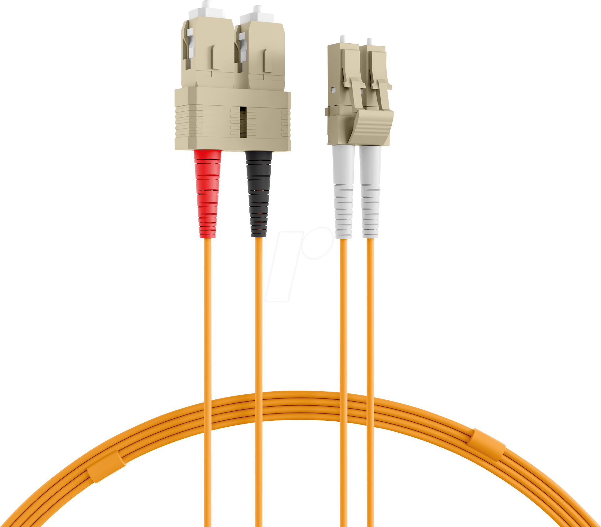 Thumbnail - EFB O0320.0,50 - Duplex Jumper LC-SC 25/125µ, OM2, LSZH, orange, 2 mm, 0,5 m