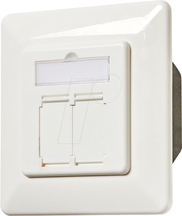 N CCGP89250IV - Unterputz, RJ45-Dose, 2-fach