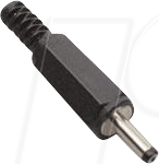 DC-HS 072199 - Hohlstecker Knickschutz, Ø außen: 3,0 mm, Ø innen: 1,1 mm