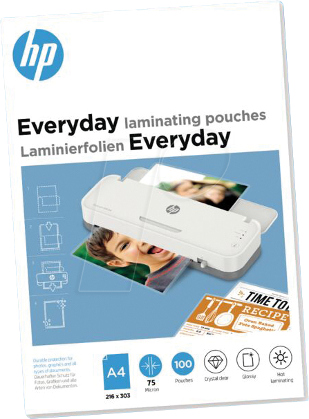 HP EL9159 - Laminierfolien, DIN A4, 75 mic, 100 Stück