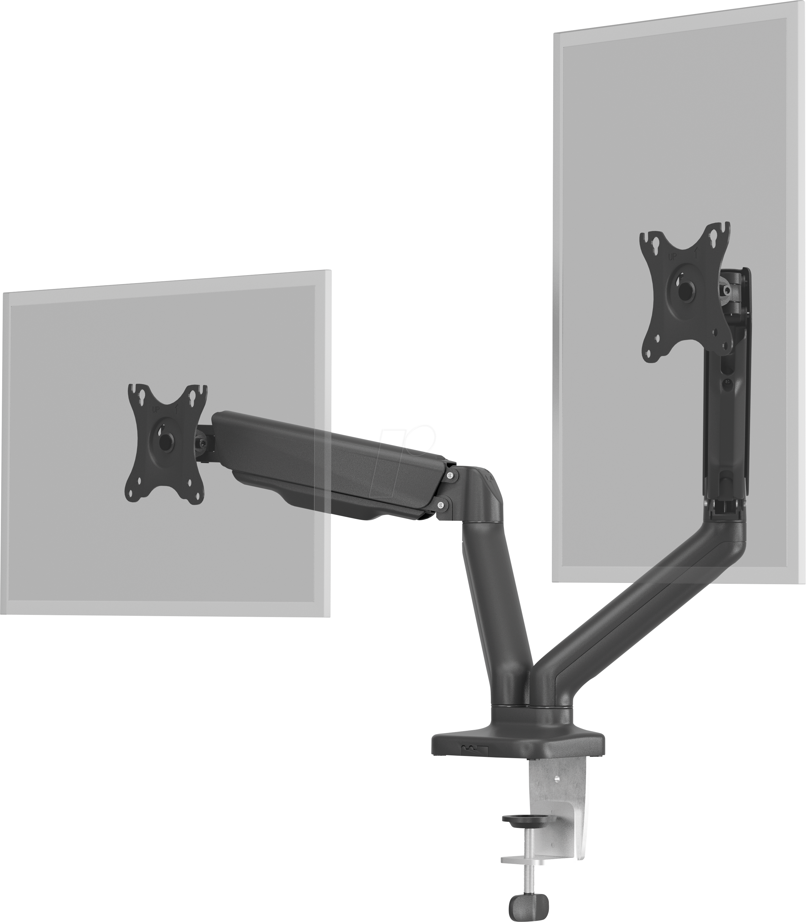 GOOBAY 58531 - Monitor Halter, 2 Displays, 17'' - 32'', 450 mm, Tischmontage