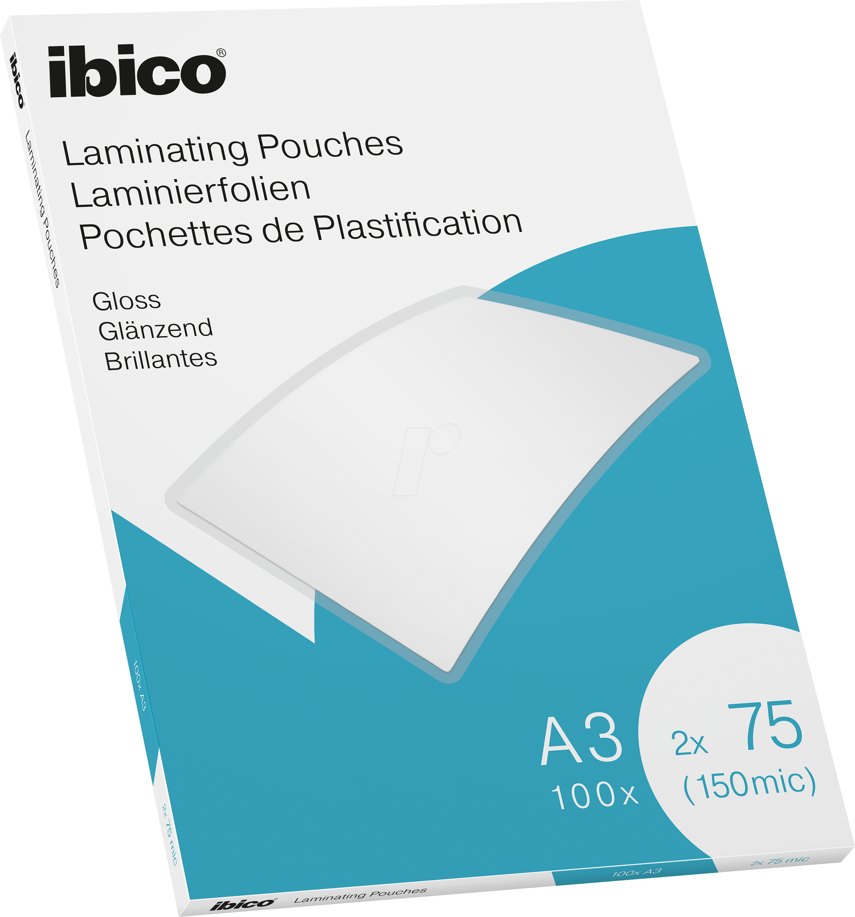 IBICO 627319 - Laminierfolien, DIN A3, 75 mic, glänzend, 100 Stück