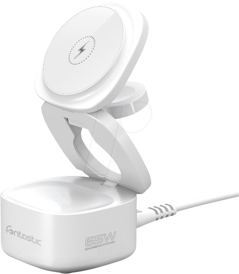 FONTASTIC 263996 - Induktive Ladestation ''Qumag'', 65W, 5 in 1, weiß