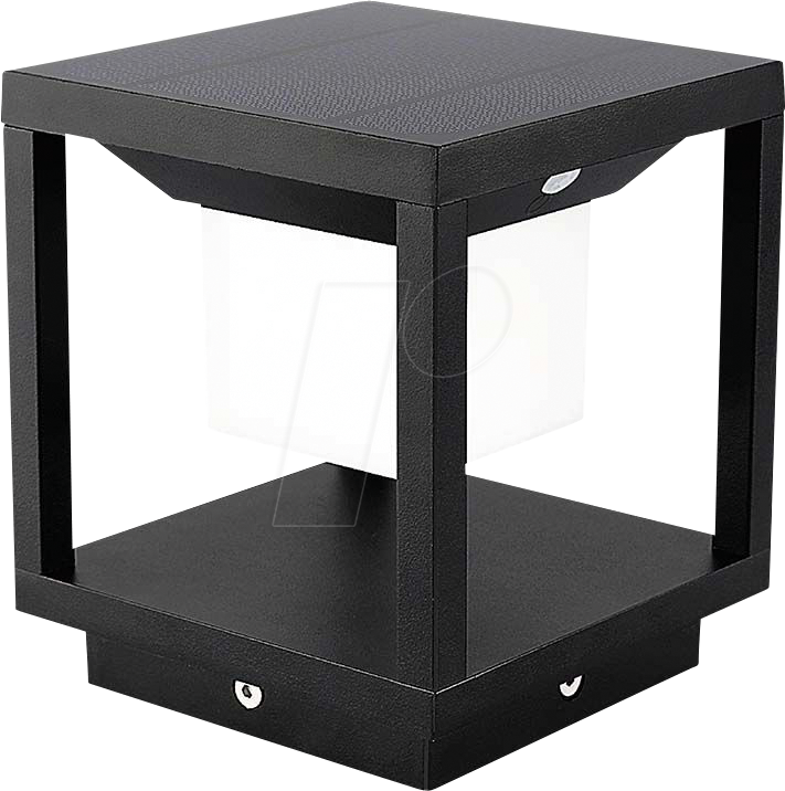 VT-6805 - LED Solarleuchte mit Bewegungssensor, 3000K, Schwarz, IP65