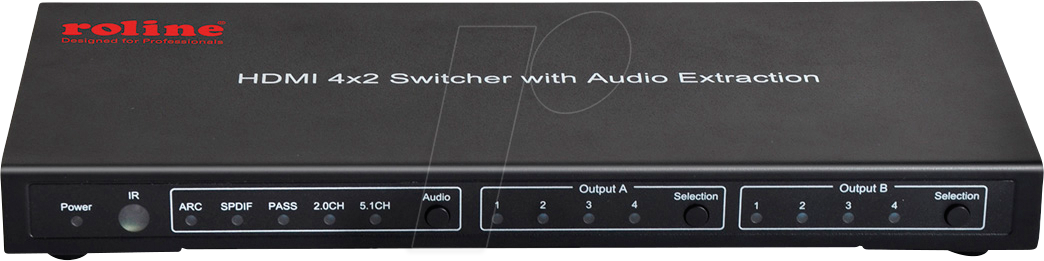 ROLINE 14013579 - 4x2 HDMI Matrix Switch
