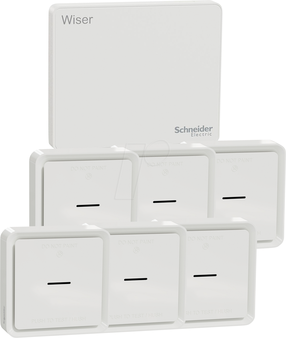WISER SICHER2 - Wiser Smart Home Starter Set Sicherheit, 6 Rauchmelder
