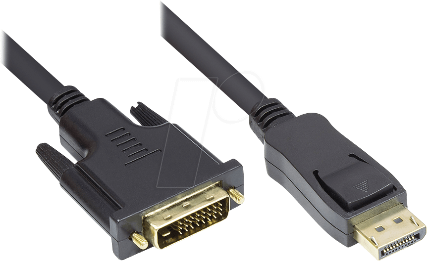GC DP-DVI5 - Adapterkabel, DisplayPort Stecker auf DVI-D 24+1, 5 m, schwarz