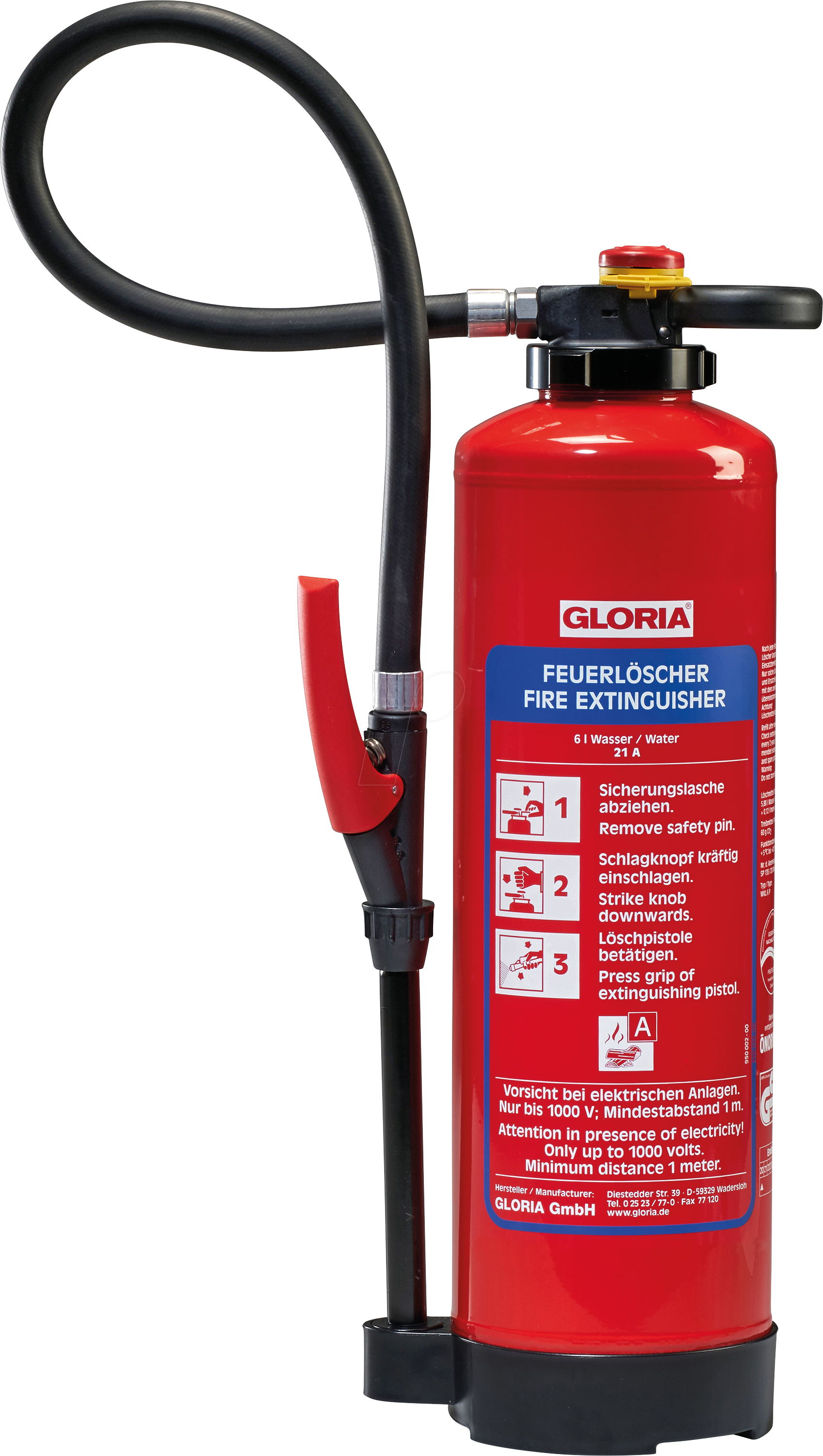 GLORIA WKL9PRO - Feuerlöscher, Wasser, 9 Liter