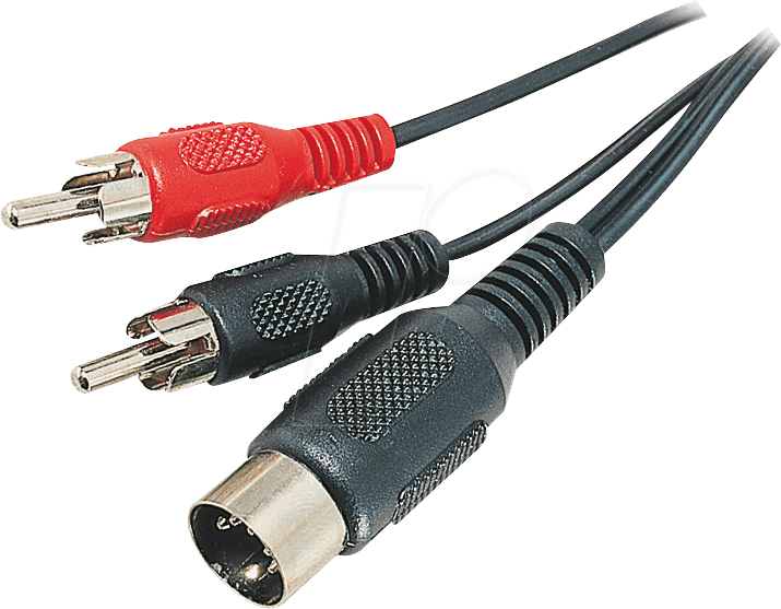 AVK 114 - Audio Adapter, 2x Cinch Stecker auf 5-pol DIN Stecker
