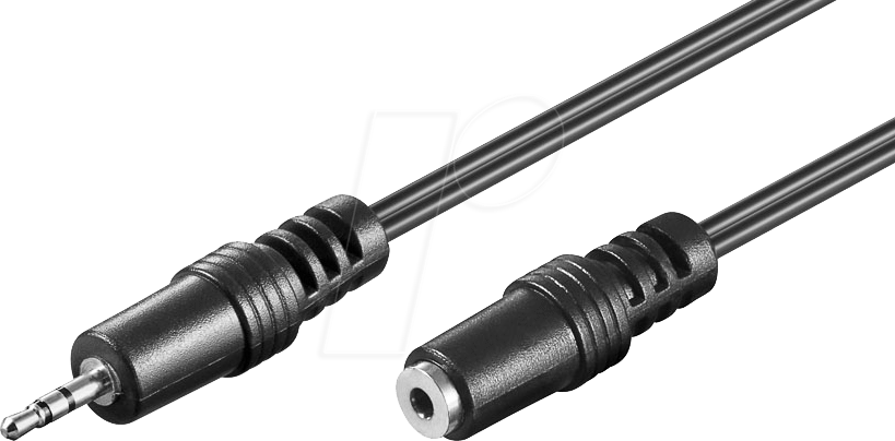 AVK 312-0200 - Audio Kabel, 2,5 mm Stereo Klinkenstecker auf Kupplung, 2 m