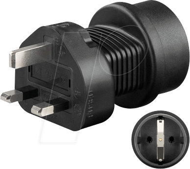 TRA SK UK - Travel Adapter Schutzkontaktbu./UK Stecker