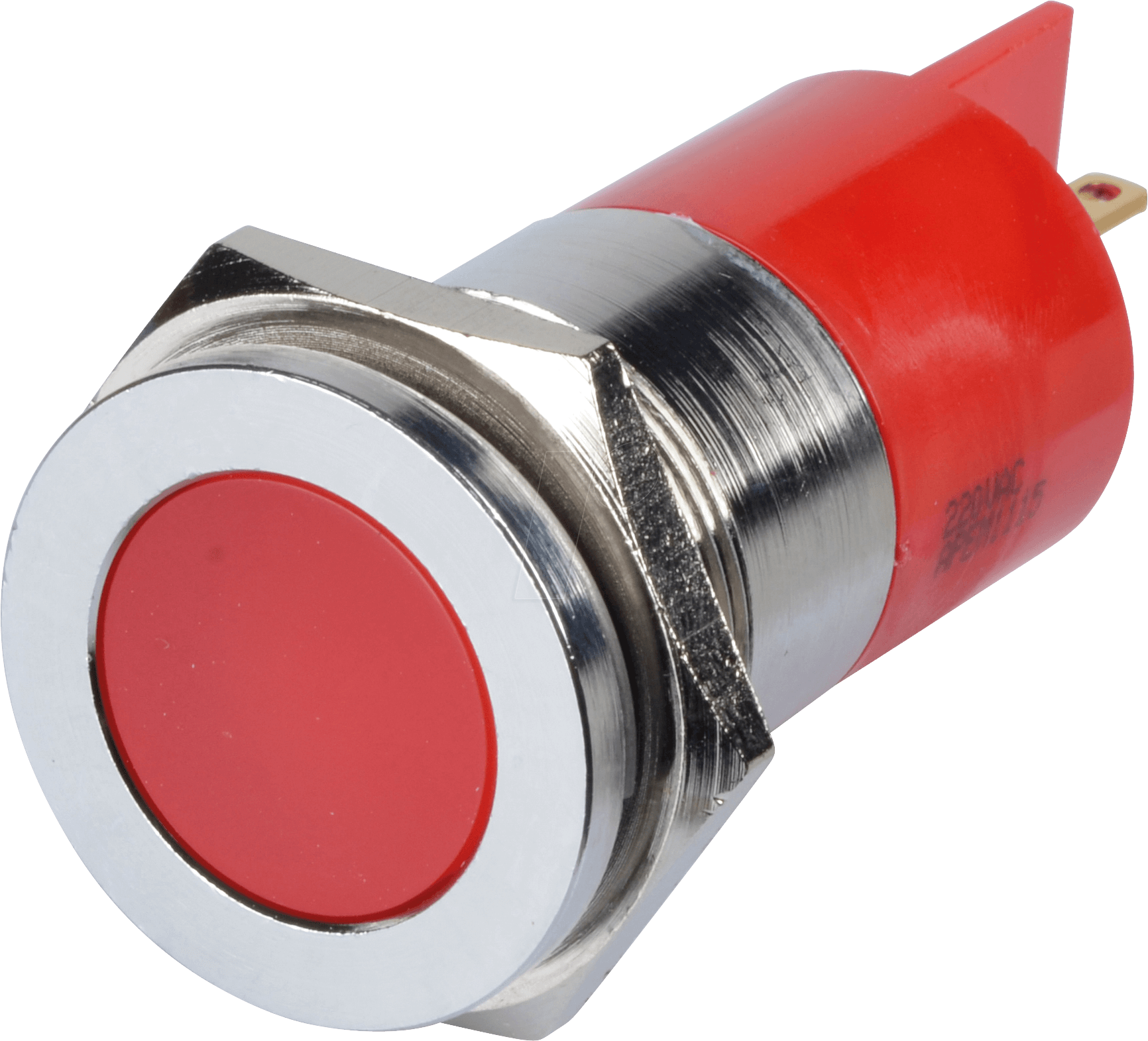 APM Q22F1C R220E - LED-Signalleuchte, rot, 220 V, Ø 22 mm, bündig, FASTON