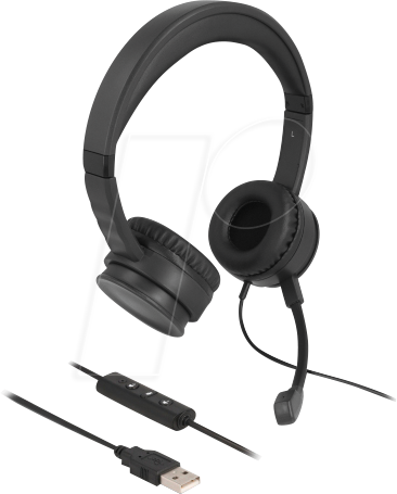DELOCK 27180 - USB-Stereo-Headset mit Kabelfernbedienung
