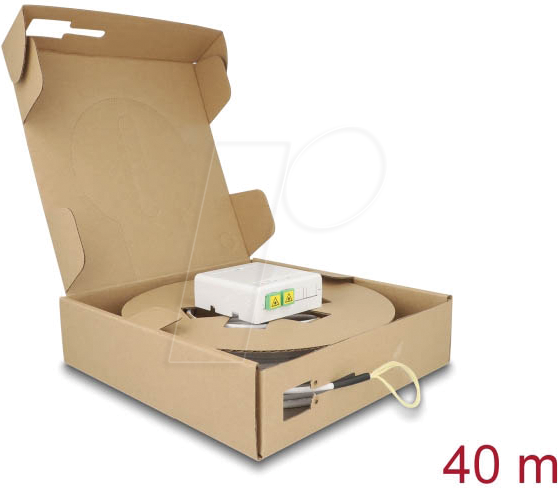 DELOCK 85934 - FTTx LWL Anschlussbox, vorkonfektioniert, 2x SC/APC Simplex, 40