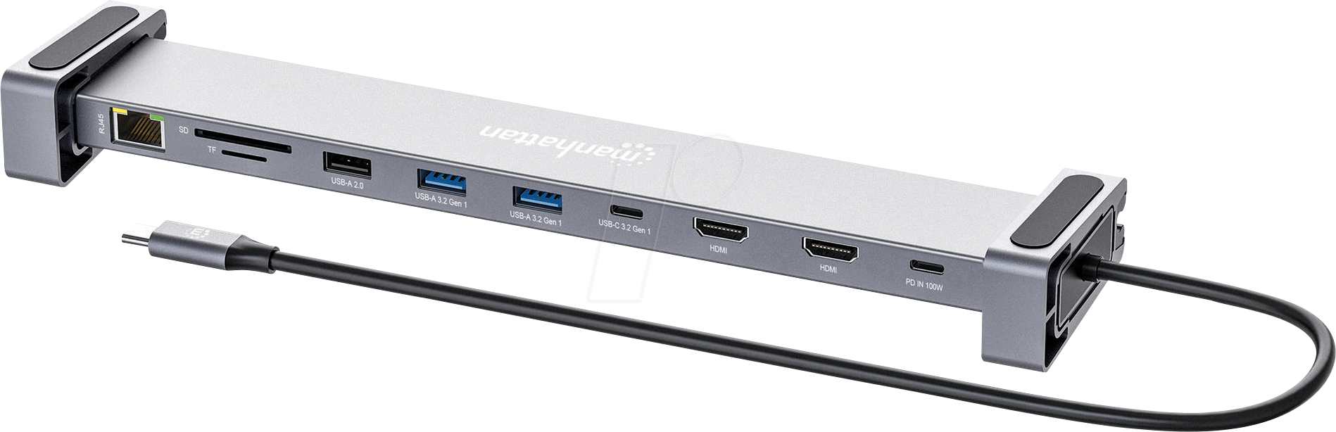 MANHATTAN 190398 - Dockingstation/Port Replicator, USB 3.2 Typ-C, 10 Port