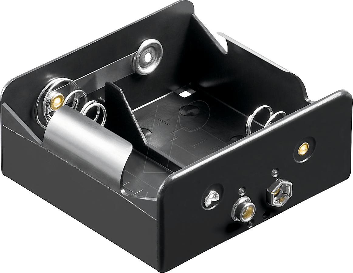 HALTER 2XUM1-DK - Batteriehalter für 2 Monozellen (D), Druckknopf