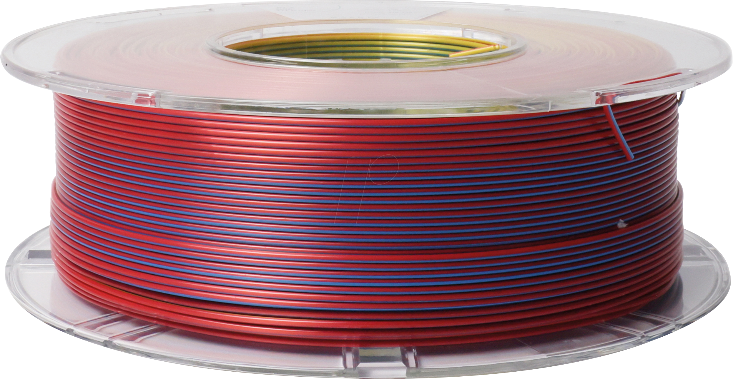 PMMA-1022-005 - Filament, PLA Silk, dreifarbig, Rot-Gelb-Blau, 1,75 mm, 1 kg