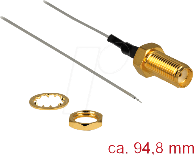 DELOCK 89600 - WLAN Kabel,HF SMA Buchse, offenes Kabelende verzinnt