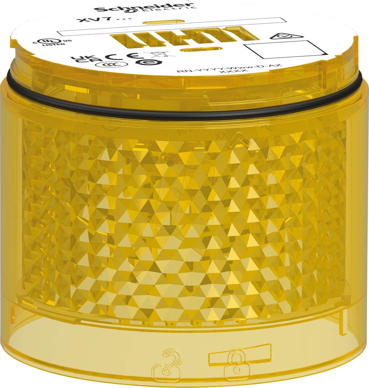 XVB7C68 - Leuchtelement, modular, 70mm, gelb, 24V ACDC, Blitzlicht, 2J