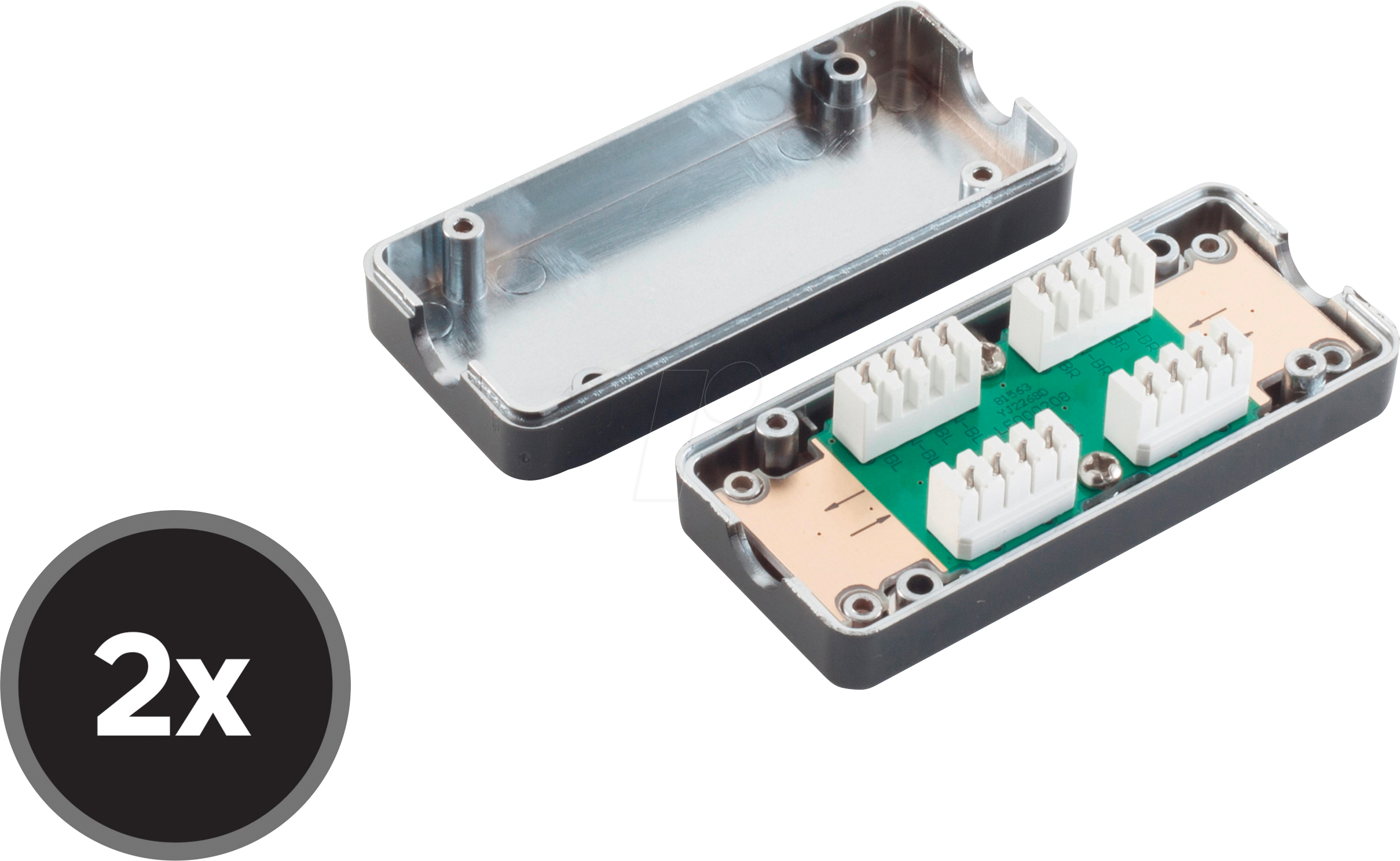 SHVP BS750011S2 - LSA Verbindungs-BOX Cat.6+, 2 Stück