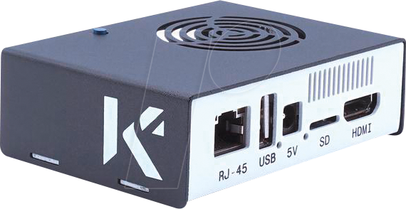 KKSB CASE 60153 - Gehäuse für Odroid XU4, Alu, schwarz/weiß