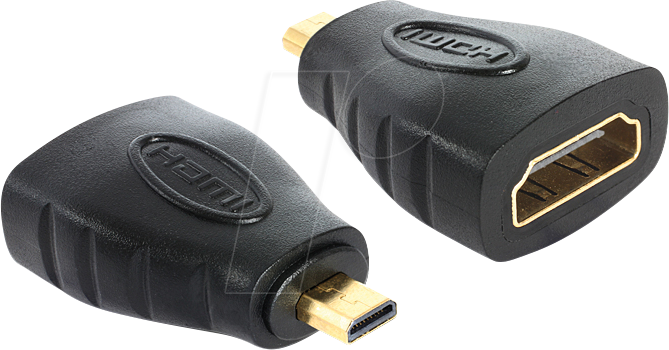 Thumbnail - DELOCK 65242 - HDMI Adapter, Micro-D Stecker auf A Buchse