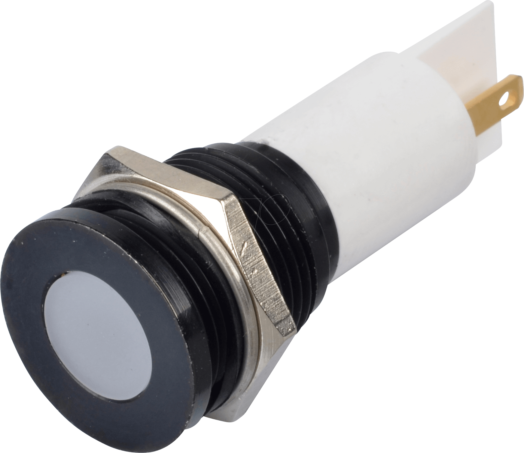 APM Q16F1B W24E - LED-Signalleuchte, weiß, 24 V, Ø 16 mm, bündig, FASTON