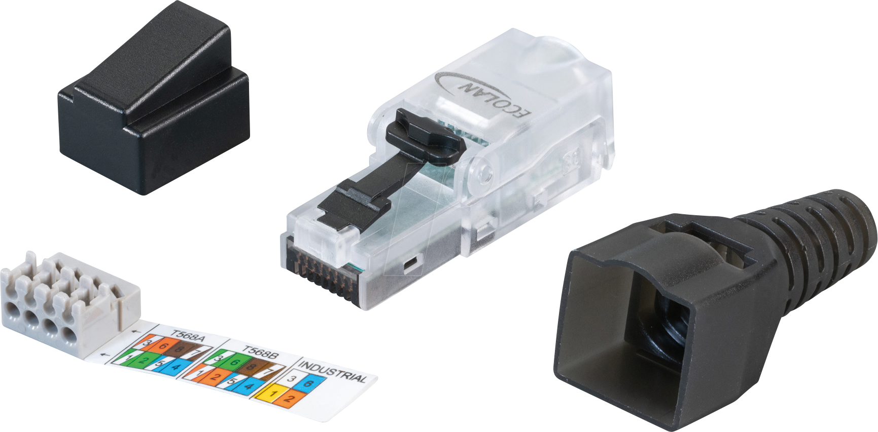 EFB 88035UTP.1 - ECOLAN® RJ45 Stecker UTP, Cat.6, feldkonfektionierbar