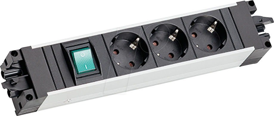 Thumbnail - BACH 906.18803 - STEP ALU 3xCEE7/3, 1x Schalter für Steckdosen und Ausgang