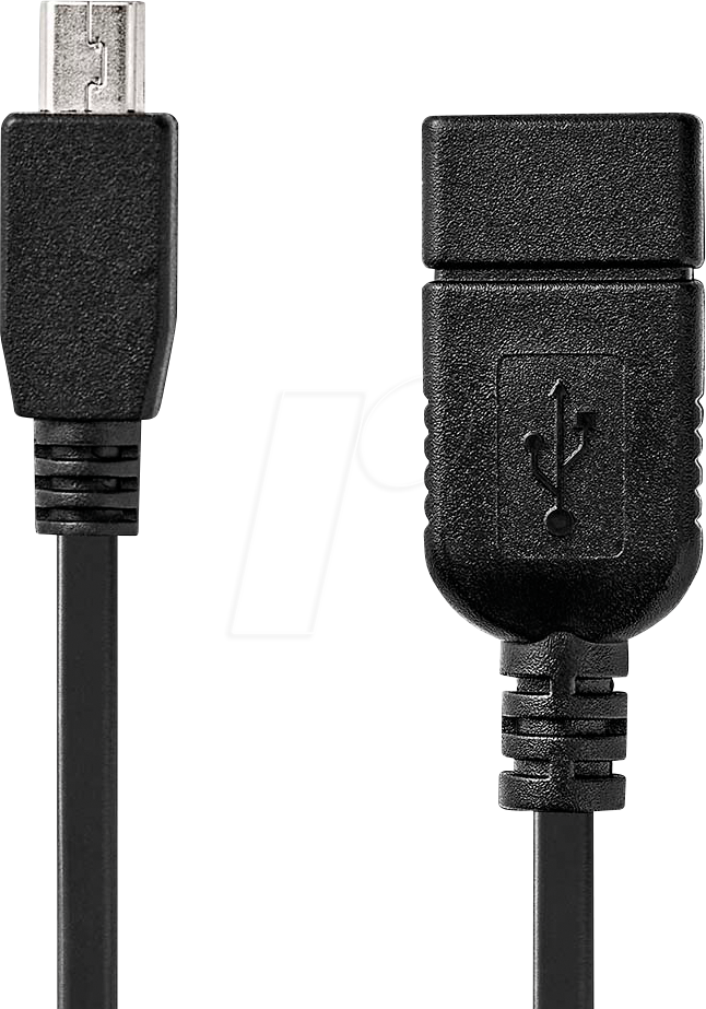 N CCGB60315BK02 - USB 2.0 Kabel, Mini-B-Stecker > A-Buchse, 0,2 m