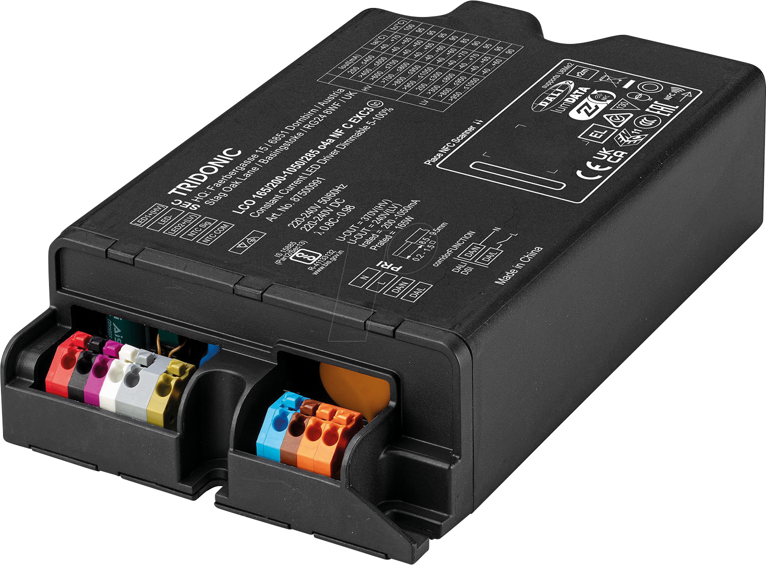 TRDO 87500991 - LED-Netzteil, 165 W, 200 - 1050 mA, NFC, DALI