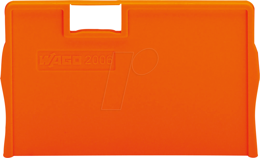 WAGO 2006-1294 - Trennplatte, 2 mm dick, überstehend, orange