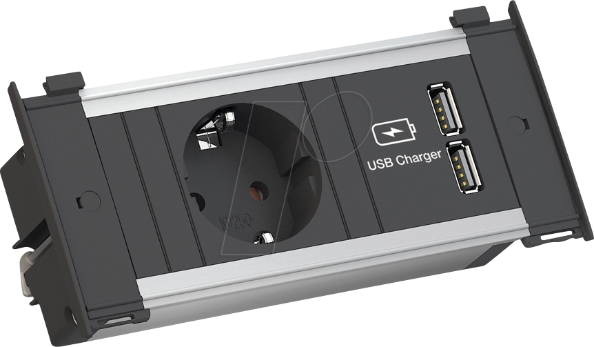 Thumbnail - BACH 927.201 - KAPSA Steckdoseneinheiten X-Small, 1-fach, USB A/A 15W