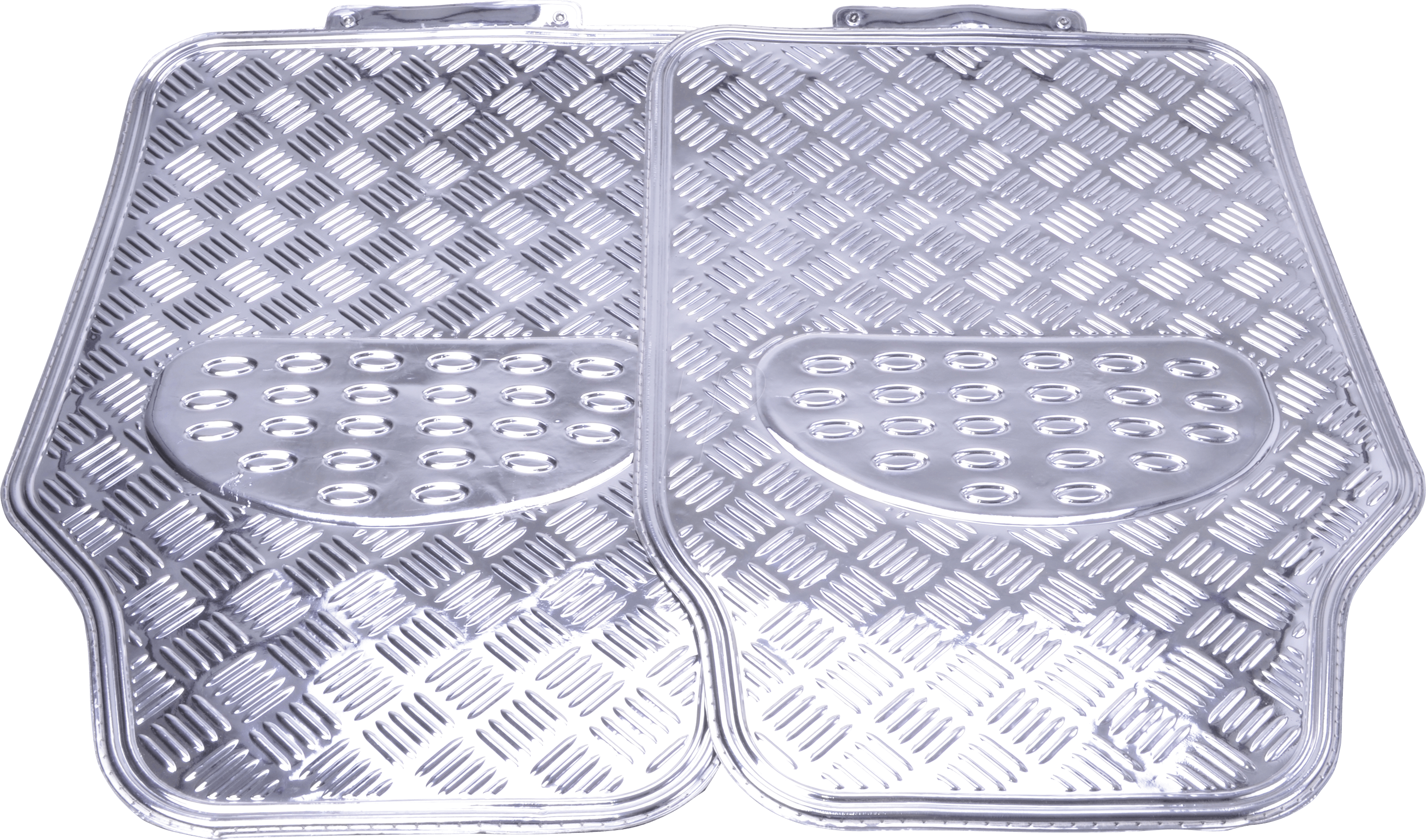 KFZ 37139 - KFZ - Gummimatte, Chrom-Look, 2-teilig