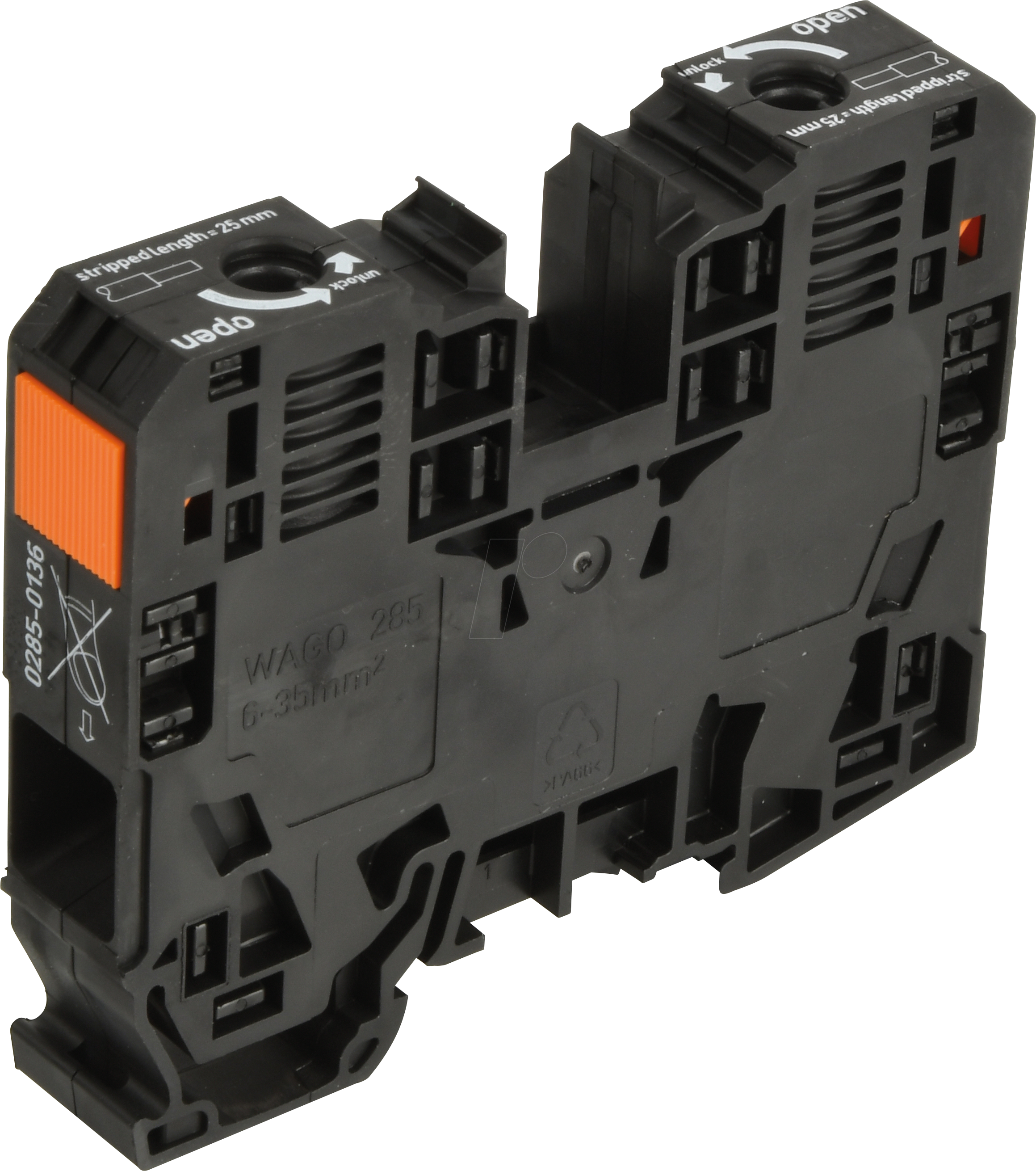 WAGO 285-136 - Durchgangsklemme, Ø 6 - 35 mm