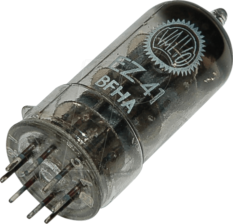 TUBE EZ41 - Elektronenröhre, Gleichrichterröhre, B8A, 8-pol, 6,3 V