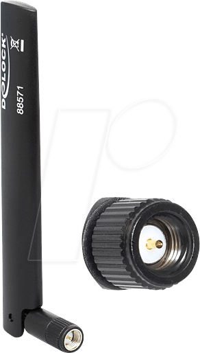 DELOCK 88571 - Antenne, 4G, SMA-Anschluss, WLAN, Bluetooth, Kippgelenk, schwarz