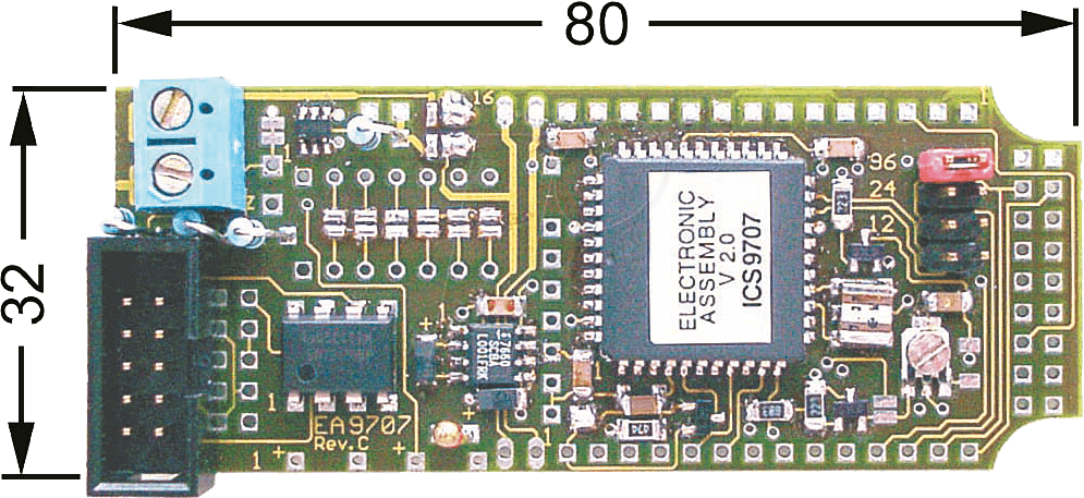 EA 9707 RS232 - Interfaceboard für Dotmatix-Displays bis 4x40