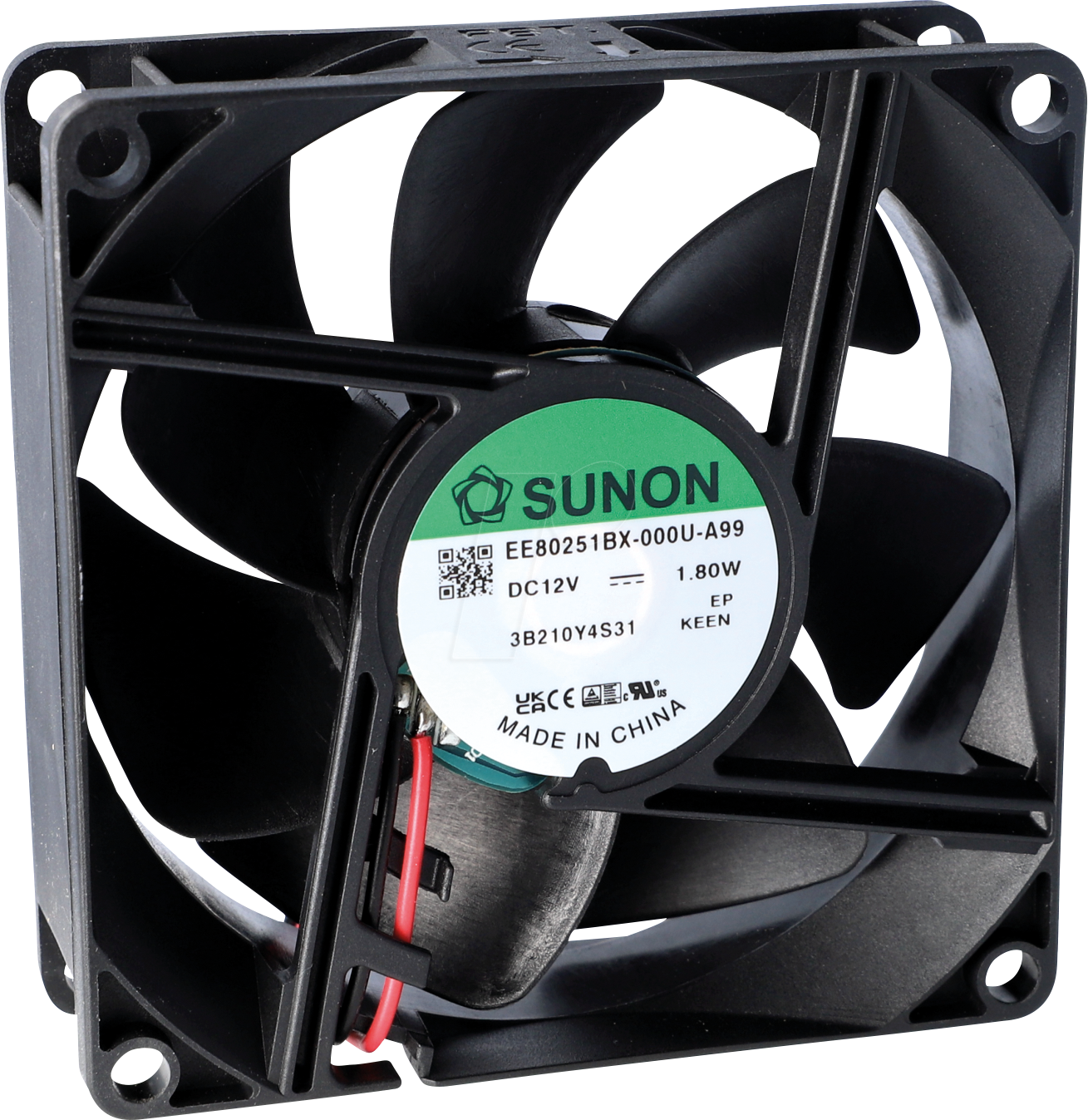 EF80251S31000UA9 - Lüfter, 12 VDC, 80x80x25mm, Serie ME/EE