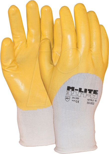 M-LITE GR10 - Arbeitshandschuhe, Polyester, mit Nitril, M-Lite, Gr. 10