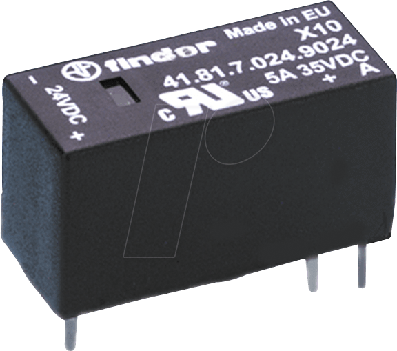 FIN 41.81 24V5A - Printrelais,1 Schließer,24VDC/24VDC/5A,RM5,0