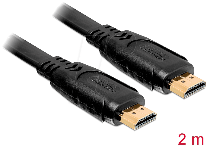 DELOCK 82670 - Kabel High Speed HDMI with Ethernet flach 2,0m