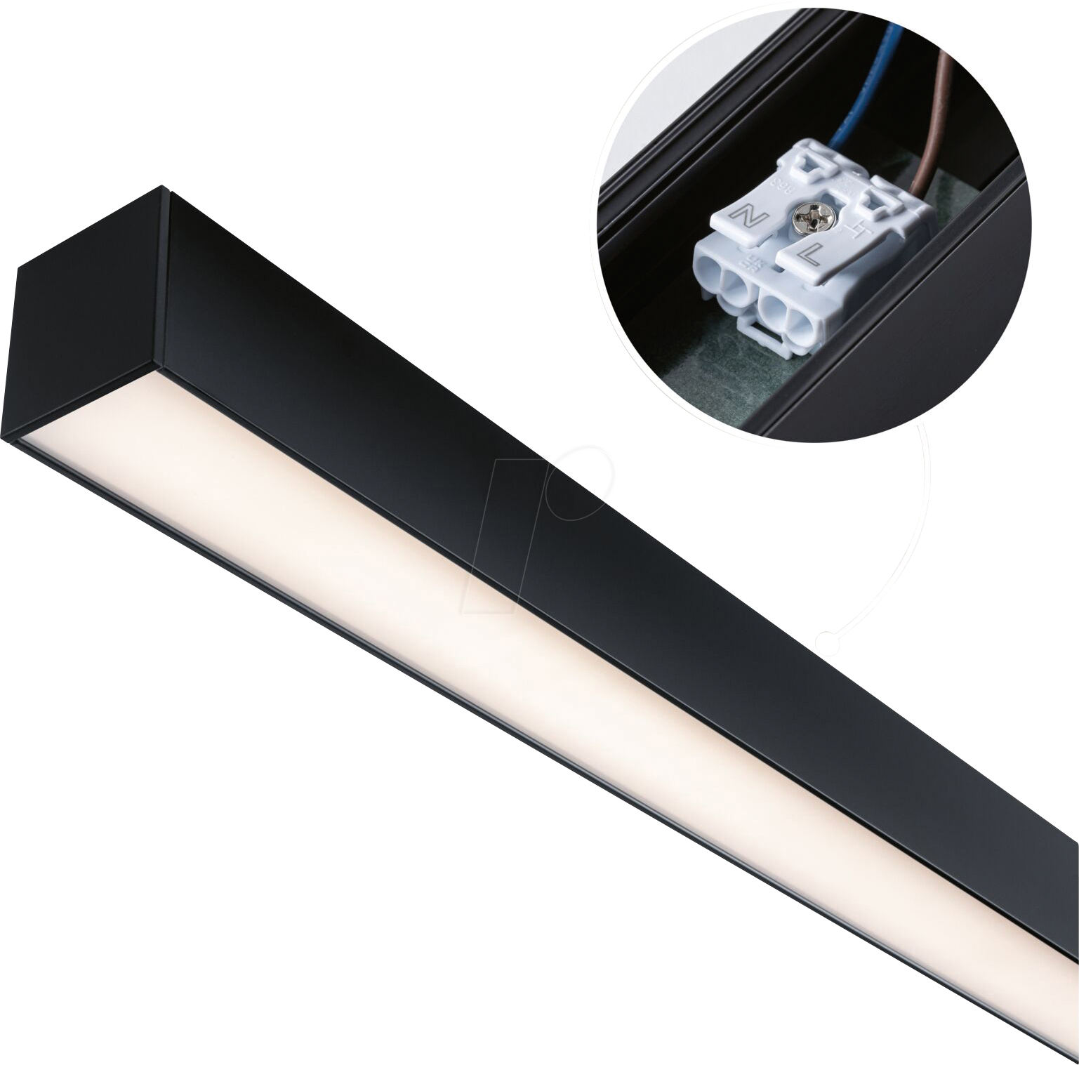 PLM 98204 - Linion Einspeisung Power Channel, 1 m, 17 W, 3000 K, schwarz