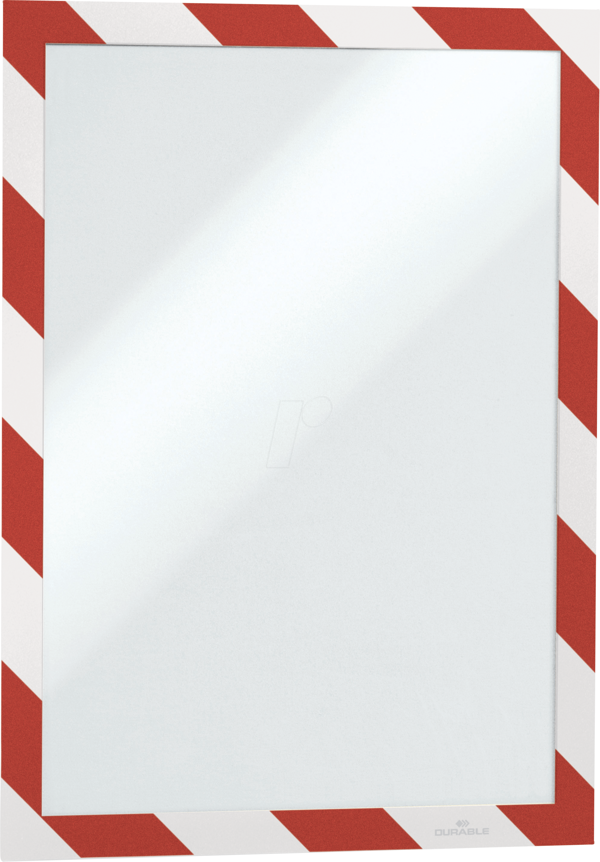 DURABLE 4944132 - Info-Rahmen, selbstklebend, A4, rot/weiß, 2 Stück
