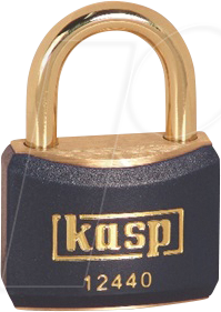 KASP K12440BLUD - Messingschloss, blau ummantelt